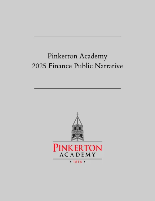 Cover Page of 2025 Finance Public Narrative