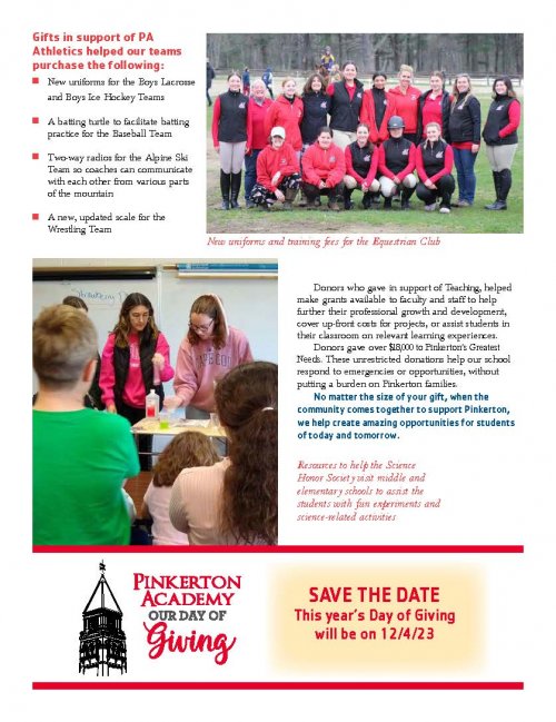 Pinkerton Alumnus - Spring 2018 by Pinkerton Academy - Issuu