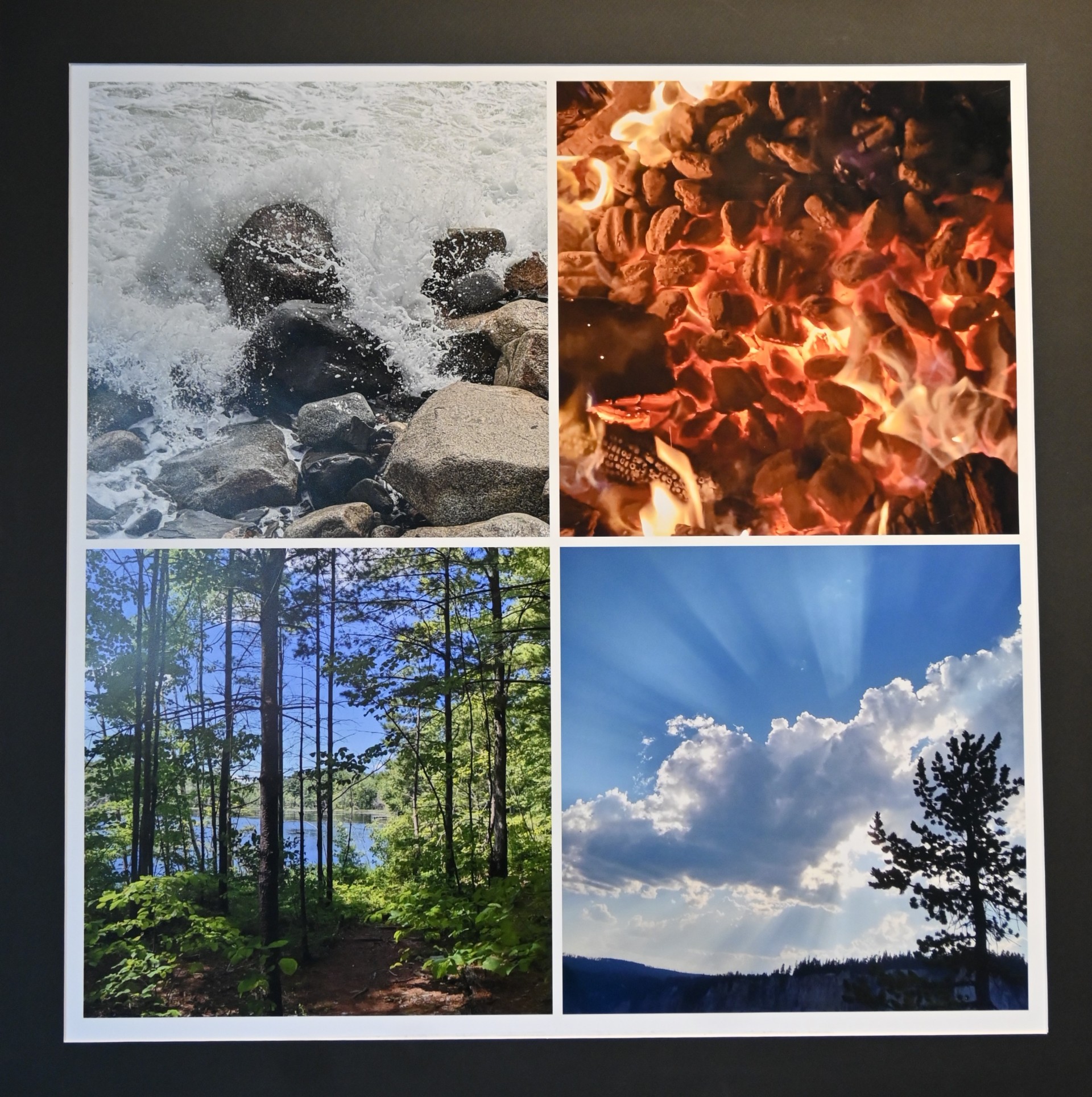 A collage of four photographs 