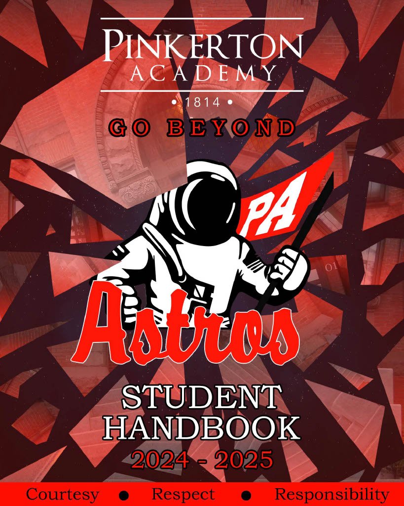 Student planner cover with mosaic background and Astro man 