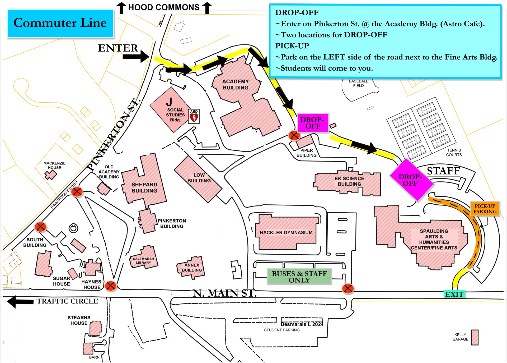 pick up & drop off map