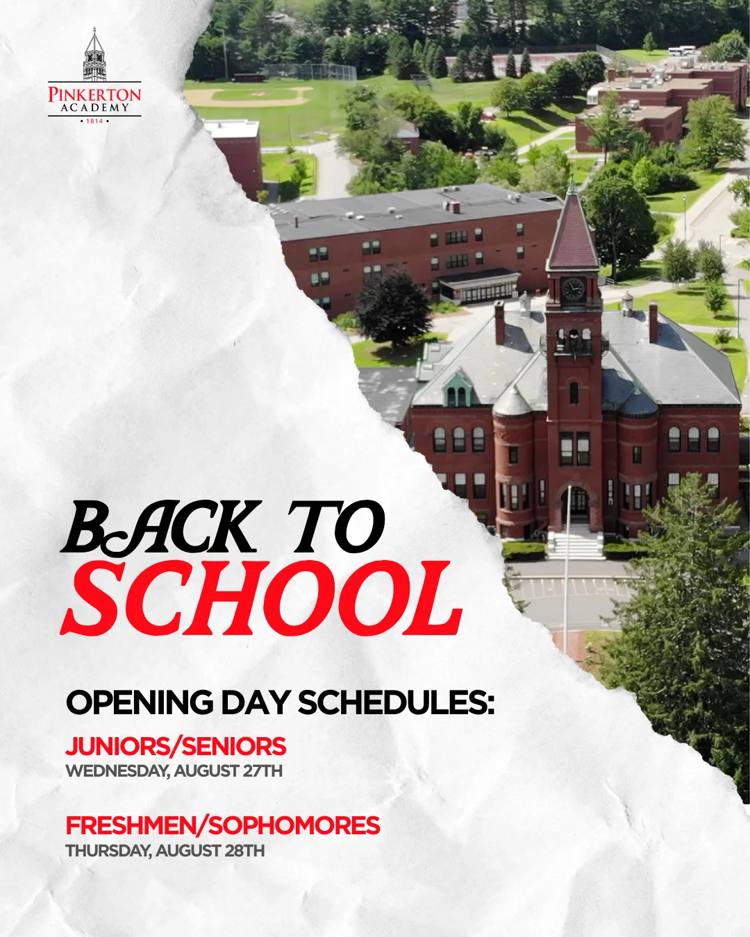 Back To School: Opening Day Schedules